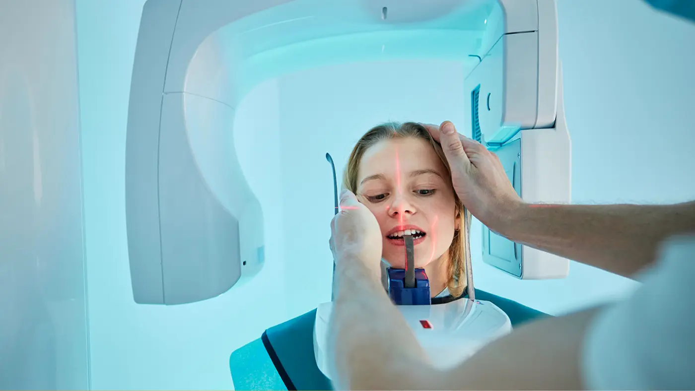 A CBCT scan used for precise dental diagnosis and treatment planning.